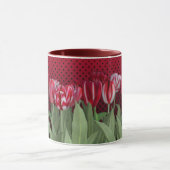 Rote Tulips auf Gradient Tasse (Zentrum)