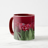 Rote Tulips auf Gradient Tasse (Vorderseite Links)