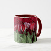 Rote Tulips auf Gradient Tasse (VorderseiteRechts)