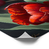 Rote Tulips Blume Art Print Poster (Ecke)