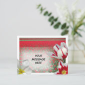 Rote Tulips Feld und Rote weiße Tulips DIREKT Post Postkarte (Stehend Vorderseite)