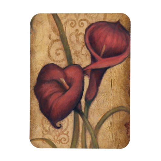Rote Tulips II Magnet (Vertikal)