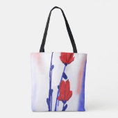 Rote Tulips mit Blau Tasche (Rückseite)