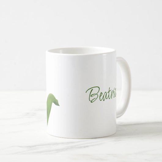 Rote Tulips mit Grün Kaffeetasse (VorderseiteRechts)