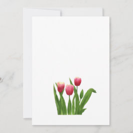 Rote Tulips und Grüne Feiertagskarte