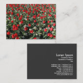 Rote Tulips und Primrosen Visitenkarte (Vorne/Hinten)