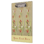 Rote Tulips Vintager Stil Personalisiert Klemmbrett (Links)