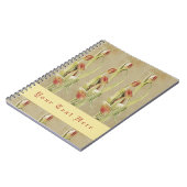 Rote Tulips Vintager Stil Personalisiert Notizblock (Linke Seite)