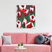 Rote Tulissen Abstrakt Leinwanddruck (Insitu (Wohnzimmer))