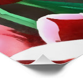 Rote Tulissen Abstrakt Poster (Ecke)