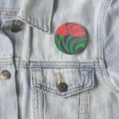 Rote Tulissen Abstrakte Kunst Button (Beispiel)