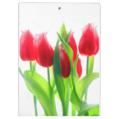 Rote Tulissen auf Weiß Klemmbrett (Rückseite)