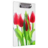 Rote Tulissen auf Weiß Klemmbrett (Rechts)