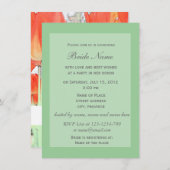 Rote Tulpe Blume Brautdusche Einladung. Einladung (Vorne/Hinten)