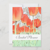 Rote Tulpe Blume Brautdusche Einladung. Einladung (Rückseite)