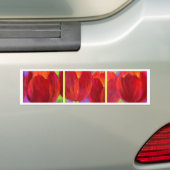 Rote Tulpe-Blumen-Kunst-Malerei - multi Autoaufkleber (Auf Auto)