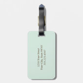 Rote Tulpe Blütenminzgrün Stile persönlich Gepäckanhänger (Rückseite vertikal)