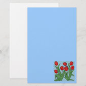 Rote Tulpe-Digital-Malerei Briefpapier (Vorne/Hinten)