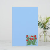 Rote Tulpe-Digital-Malerei Briefpapier (Stehend Vorderseite)