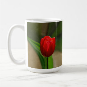 Rote Tulpe-Frühlings-Blume Kaffeetasse