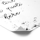 Rote Tulpe fügt Text bedrückt schwarz-weiß Poster (Ecke)