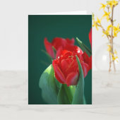 Rote Tulpe Karte (Gelbe Blume)