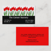 Rote Tulpe-Kinderzimmer-Geschäfts-Karte Visitenkarte (Vorne/Hinten)