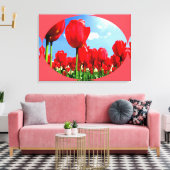 Rote Tulpe Leinwanddruck (Insitu (Wohnzimmer))
