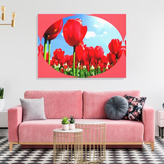 Rote Tulpe Leinwanddruck (Insitu (Wohnzimmer))