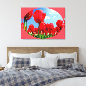 Rote Tulpe Leinwanddruck (Insitu (Schlafzimmer))