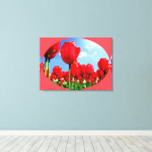 Rote Tulpe Leinwanddruck (Insitu (Holzboden))