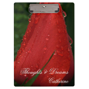 Rote Tulpe Makrofoto Florale Natur Kunst Klemmbret Klemmbrett