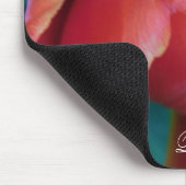 Rote Tulpe Makrofoto-Mauspad Mousepad (Ecke)