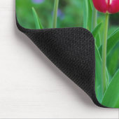 Rote Tulpe-Mausunterlage Mousepad (Ecke)