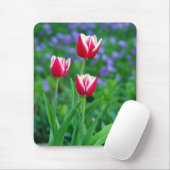 Rote Tulpe-Mausunterlage Mousepad (Mit Mouse)