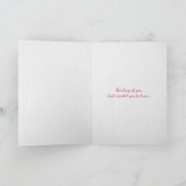 rote Tulpe mit Regentropfen auf Glas Karte (Innenseite)