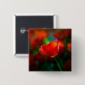 Rote Tulpe - Mysterium der Blüte Button (Vorne & Hinten)