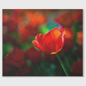 Rote Tulpe - Mysterium der Blüte Geschenkpapier (Flach)