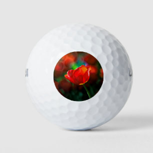 Rote Tulpe - Mysterium der Blüte Golfball