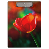 Rote Tulpe - Mysterium der Blüte Klemmbrett (Vorderseite)