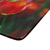 Rote Tulpe - Mysterium der Blüte Schneidebrett (Ecke)