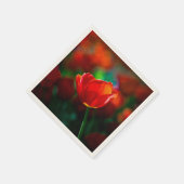 Rote Tulpe - Mysterium der Blüte Serviette (Ecke)