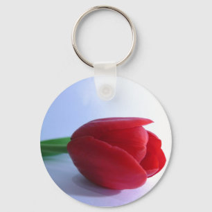 Rote Tulpe-Schlüsselkette Schlüsselanhänger