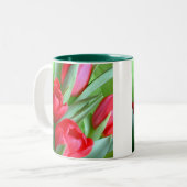 Rote Tulpe-Tasse Zweifarbige Tasse (Vorderseite Links)