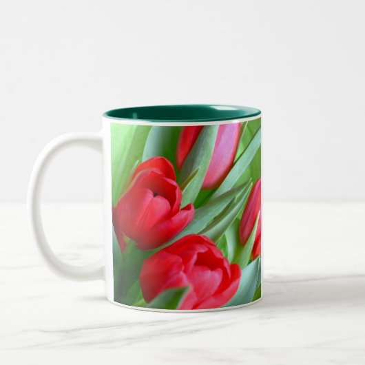 Rote Tulpe-Tasse Zweifarbige Tasse (Links)