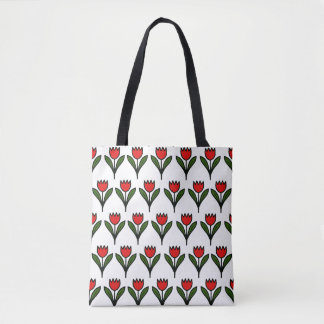 rote Tulpe-Tragetasche Tasche