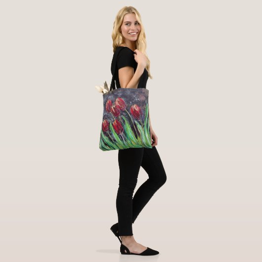 Rote Tulpe-ursprüngliche Tasche (Am Model)