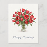 Rote Tulpen Alles Gute zum Geburtstag