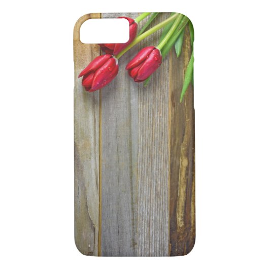 Rote Tulpen aus Holz Case-Mate iPhone Hülle (Rückseite)
