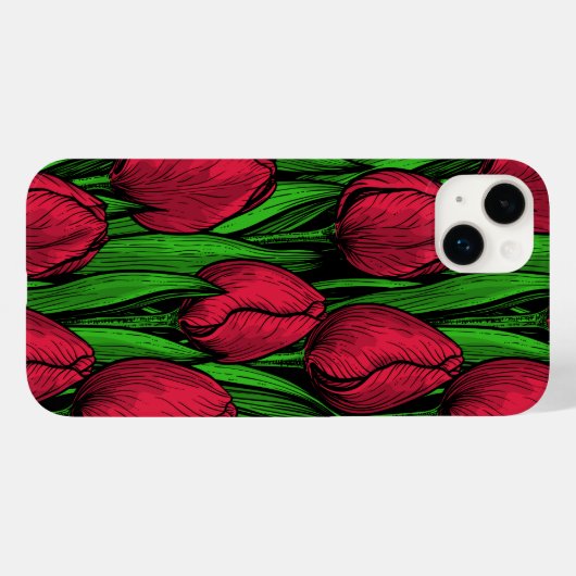 Rote Tulpen Case-Mate iPhone Hülle (Rückseite (Horizontal))